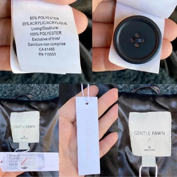 Gentle fawn vera teddy coat sz medium - Picture 12 of 12